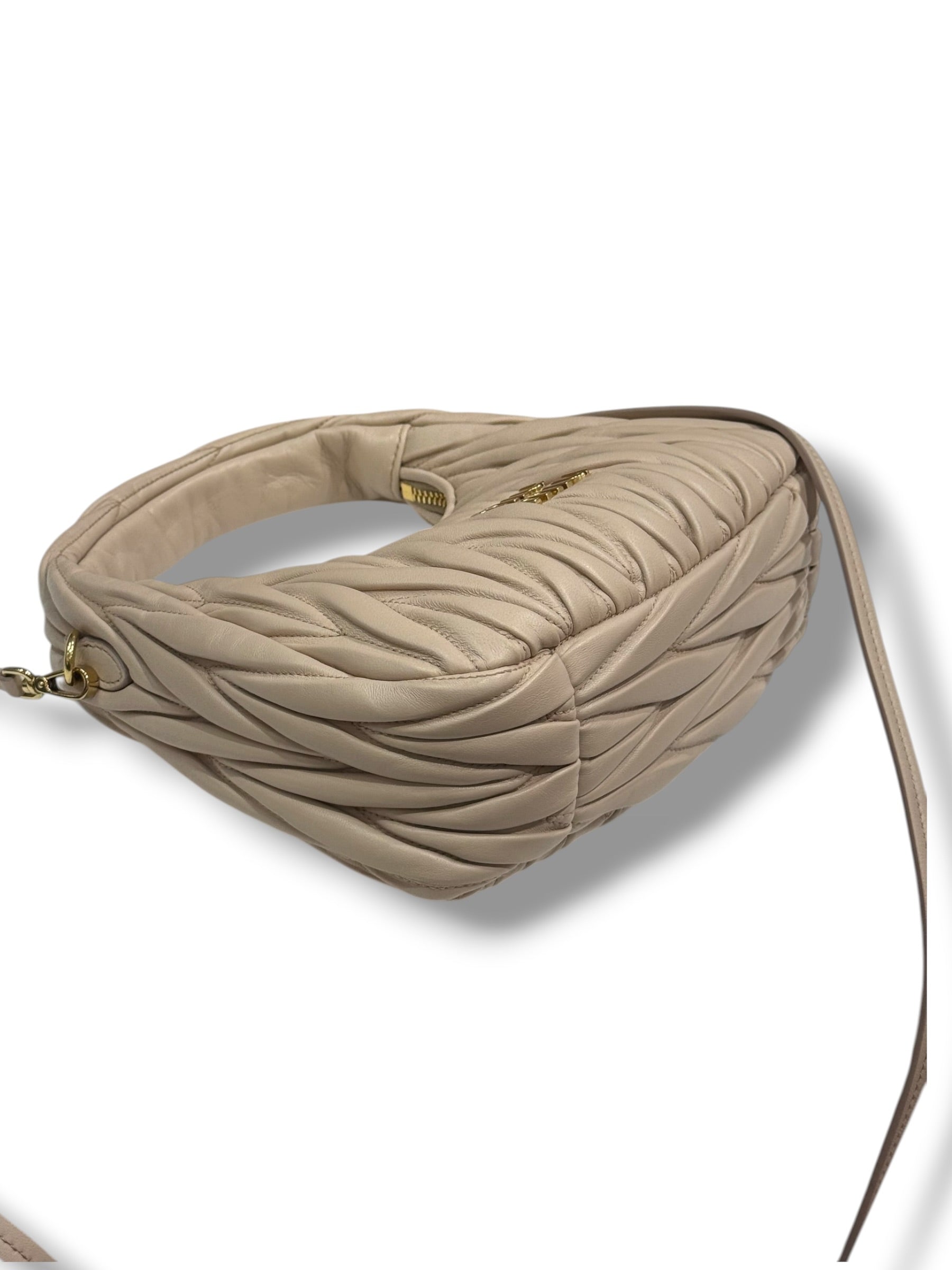 Miu Miu - Sac Wander nude nappa matelassé