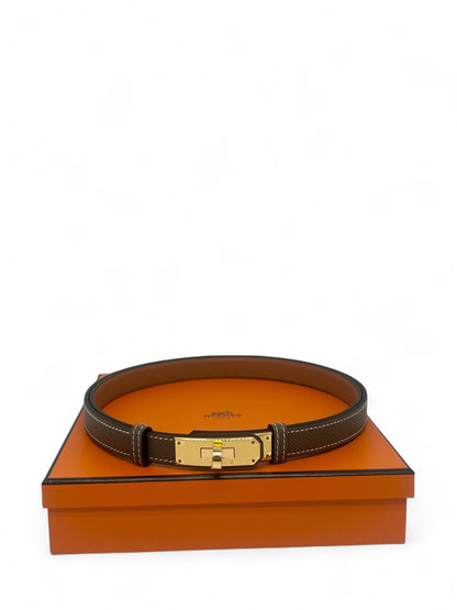 Hermès - Ceinture Kelly Etoupe
