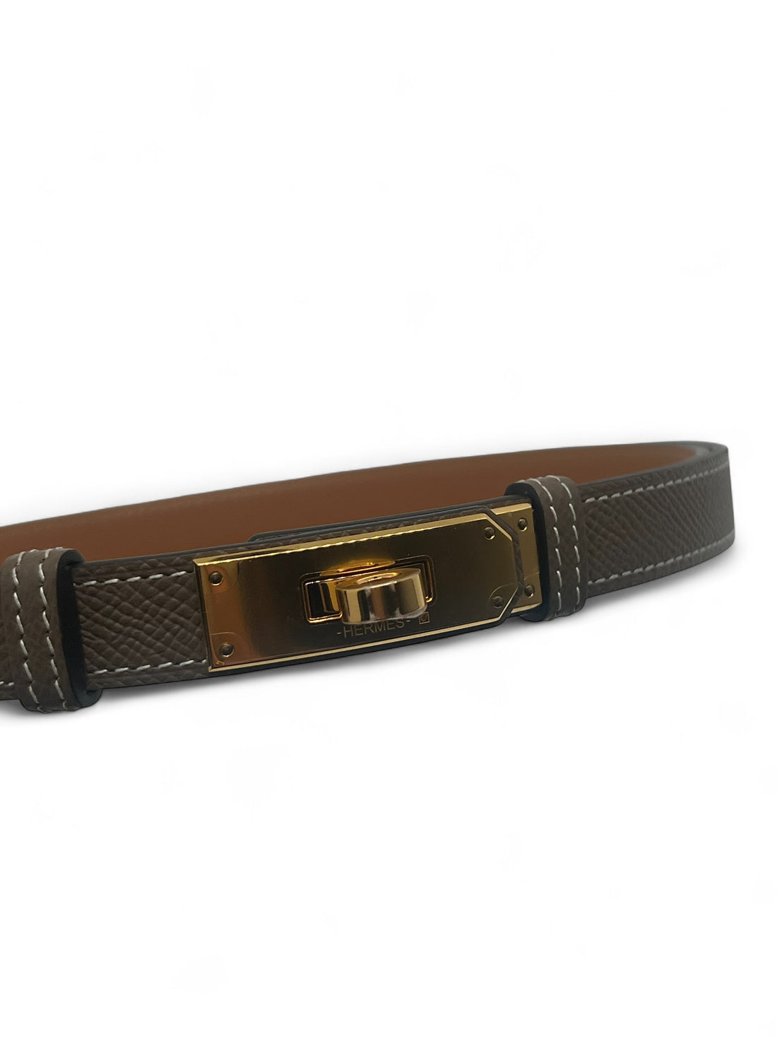 Hermès - Ceinture Kelly Etoupe