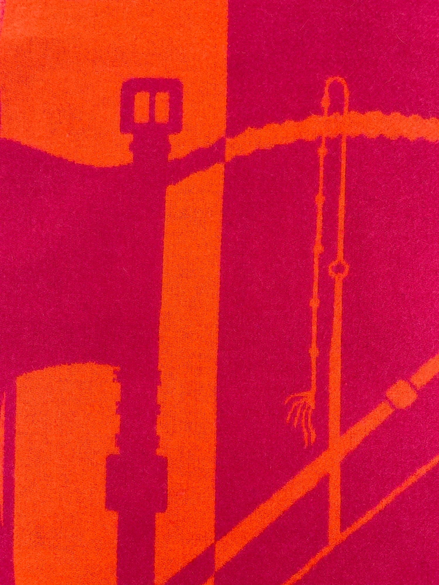 Hermès - Écharpe rose et orange en cachemire