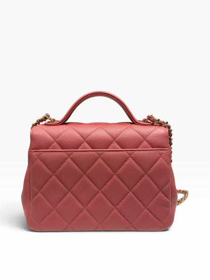 Chanel - Sac Business Affinity rose cuir caviar