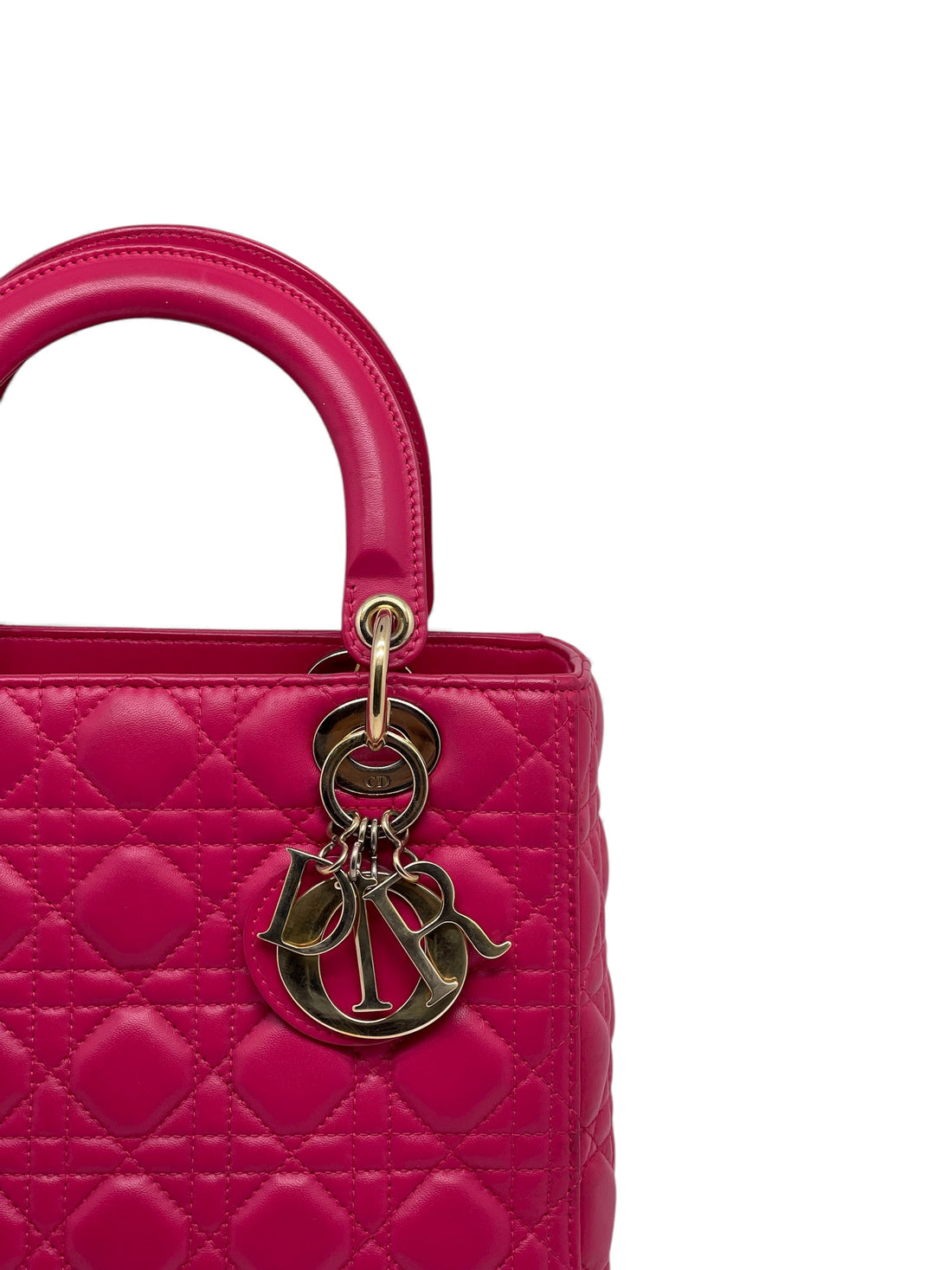 Dior - Tasche Lady Dior mittel Fuchsie