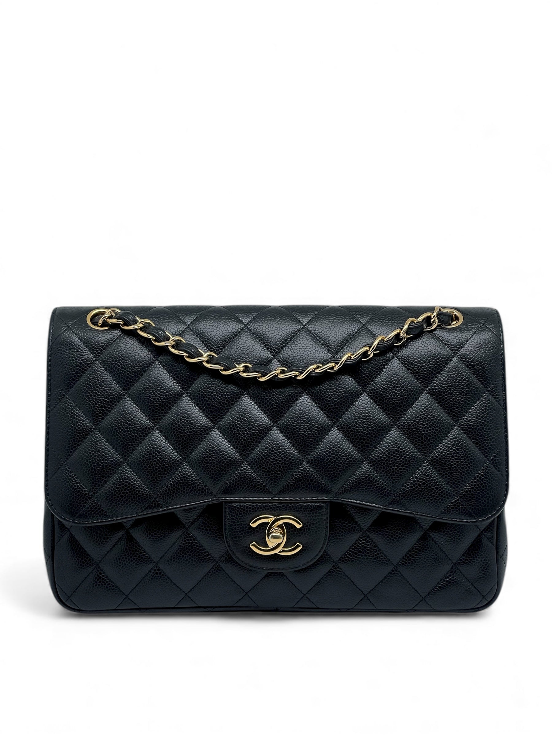 Chanel - Jumbo caviar leather bag