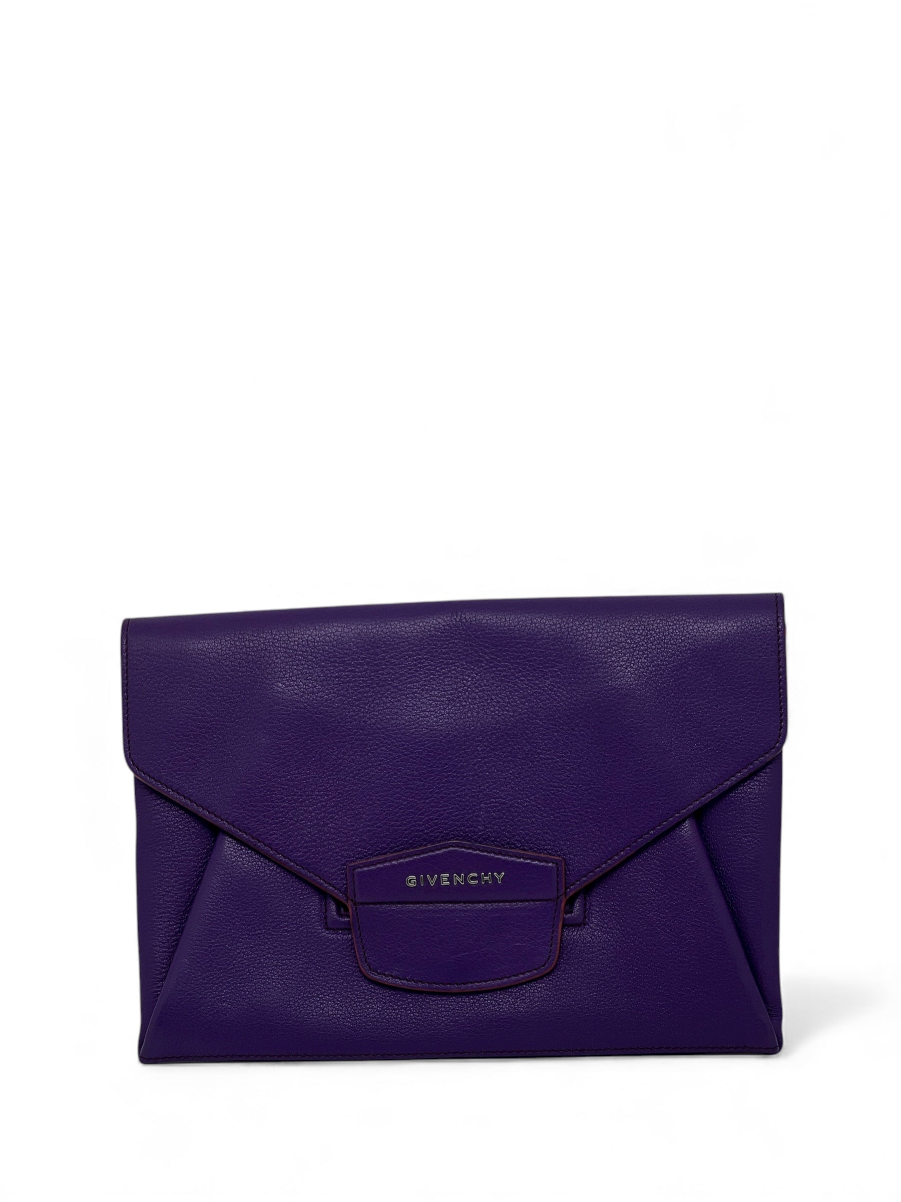 Givenchy - Purple envelope-style clutch