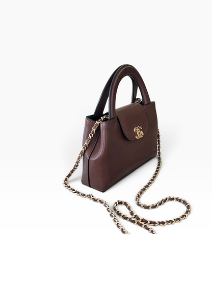 Chanel - sac petit shopping Kelly chocolat