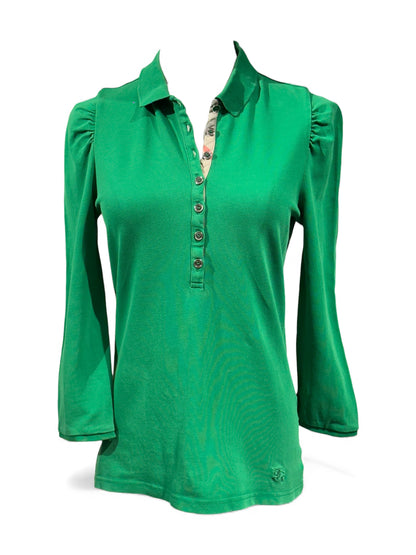 Burberry - Polo vert manches longues TM