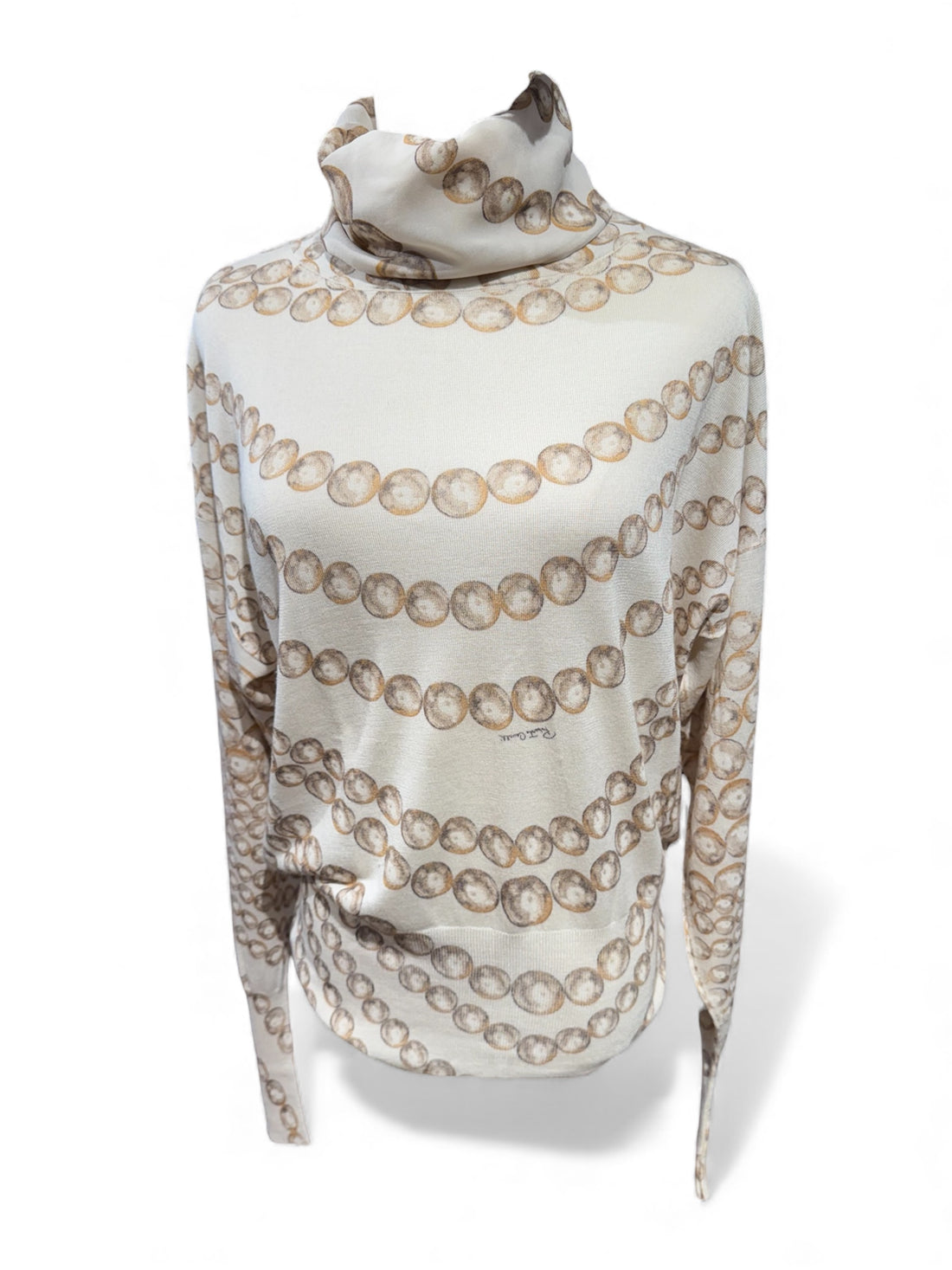 Roberto Cavalli - Rollkragenpullover mit Perlen T42 IT