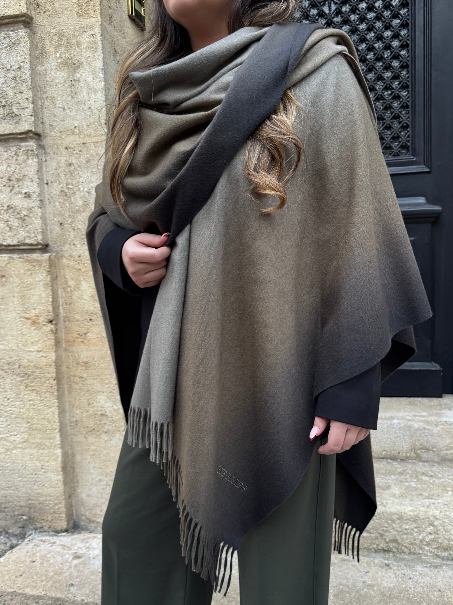 Hermès - Cape en cashmere TU