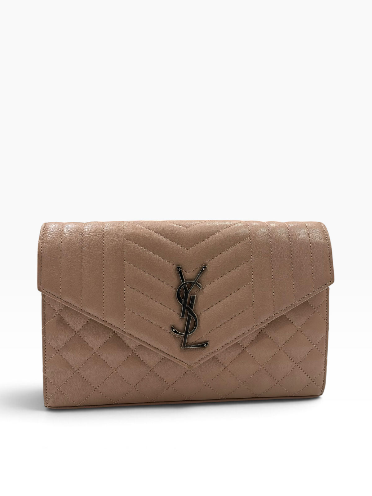 Saint Laurent - Sac Wallet Enveloppe Beige