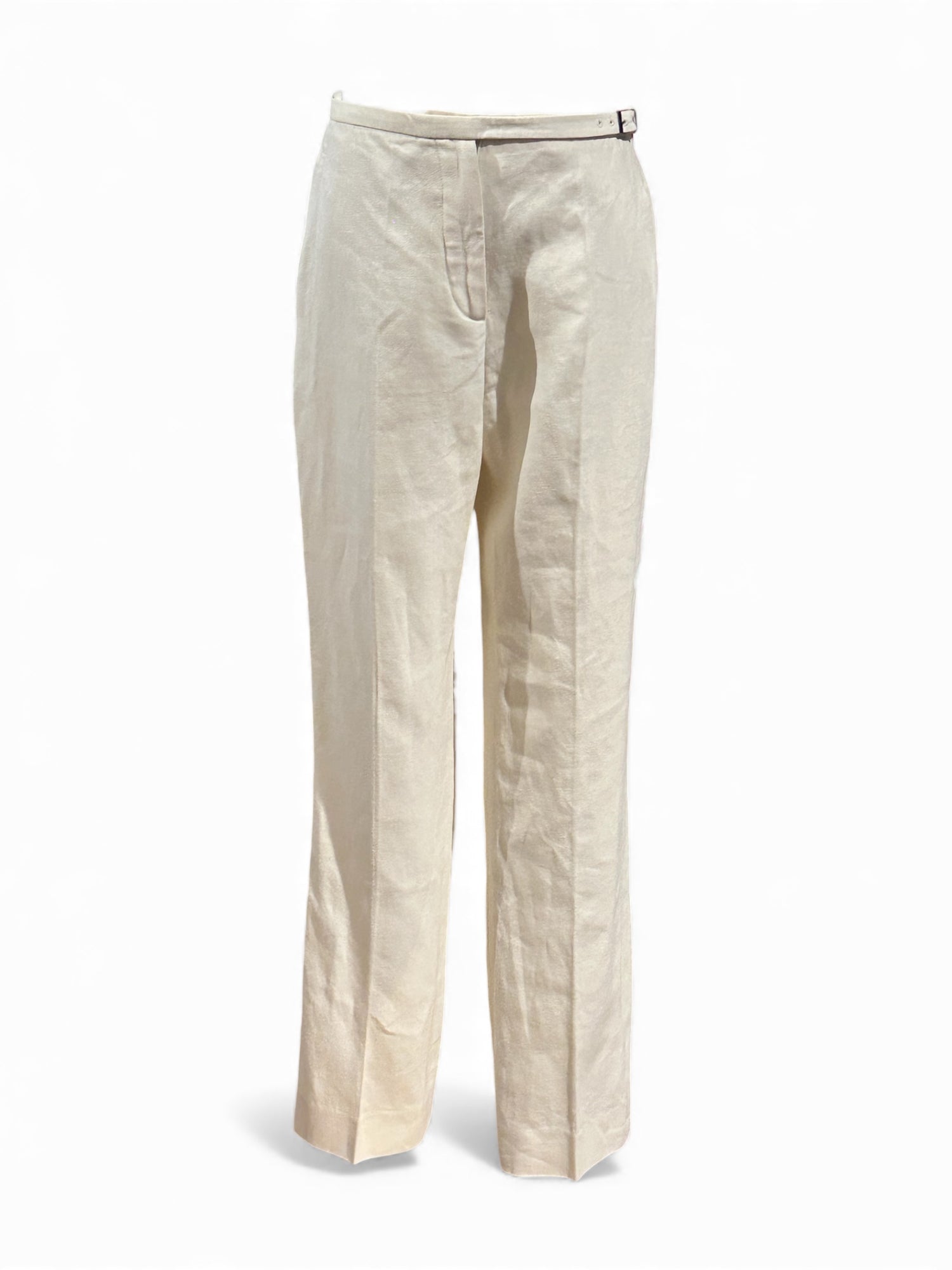 Hermès - Pantalon de tailleur beige T34