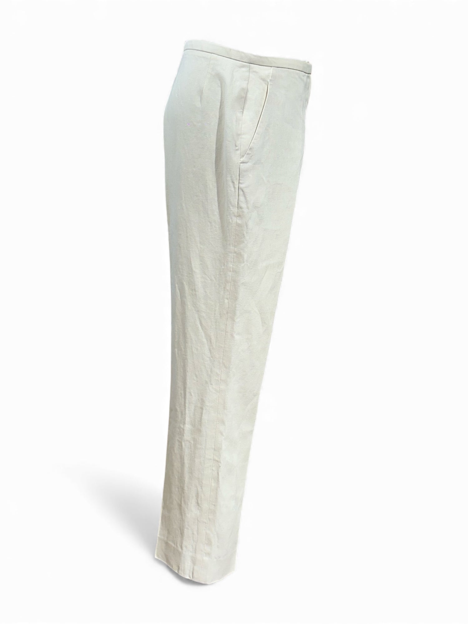 Hermès - Pantalon de tailleur beige T34