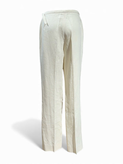 Hermès - Pantalon de tailleur beige T34