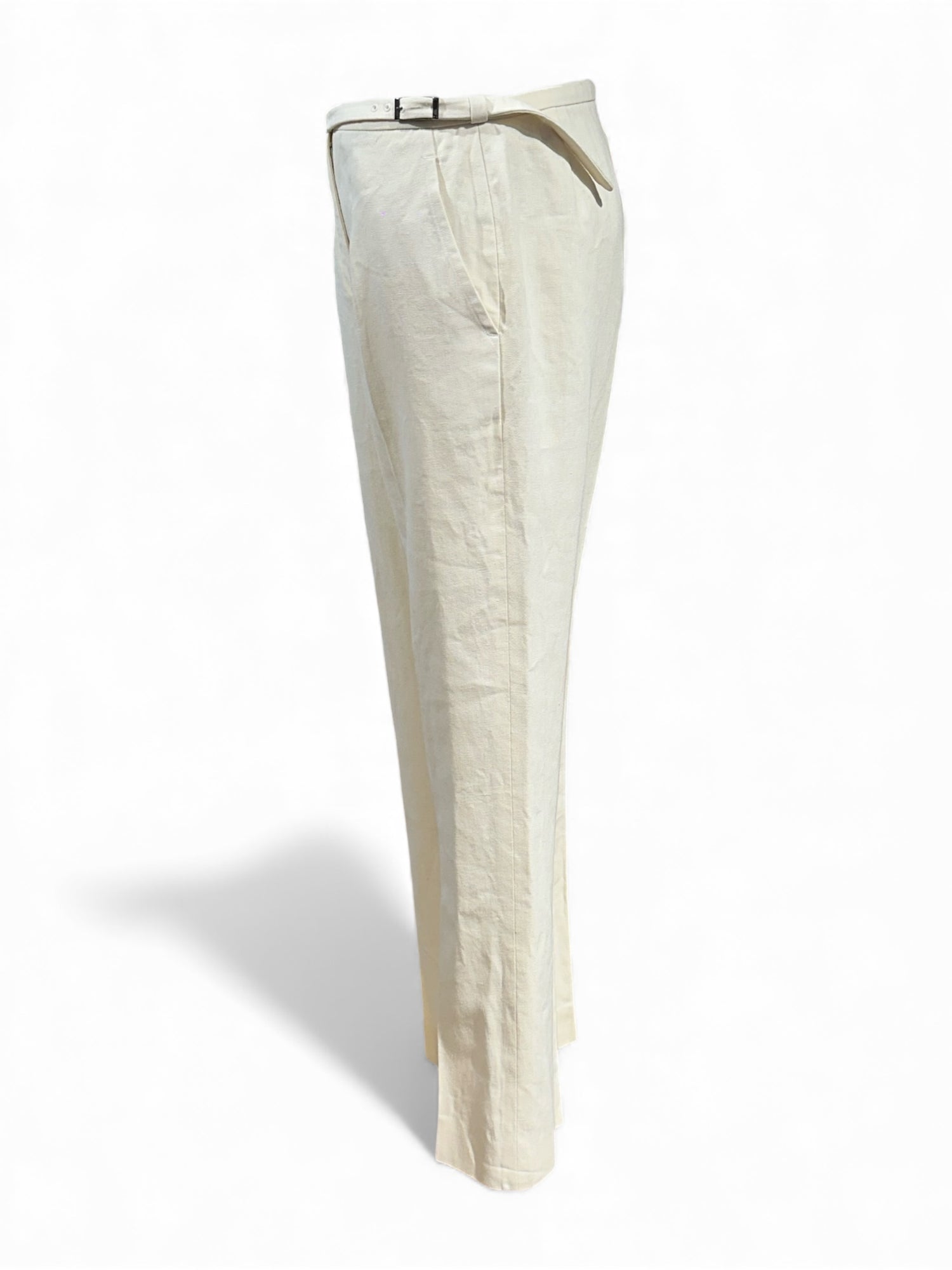 Hermès - Pantalon de tailleur beige T34