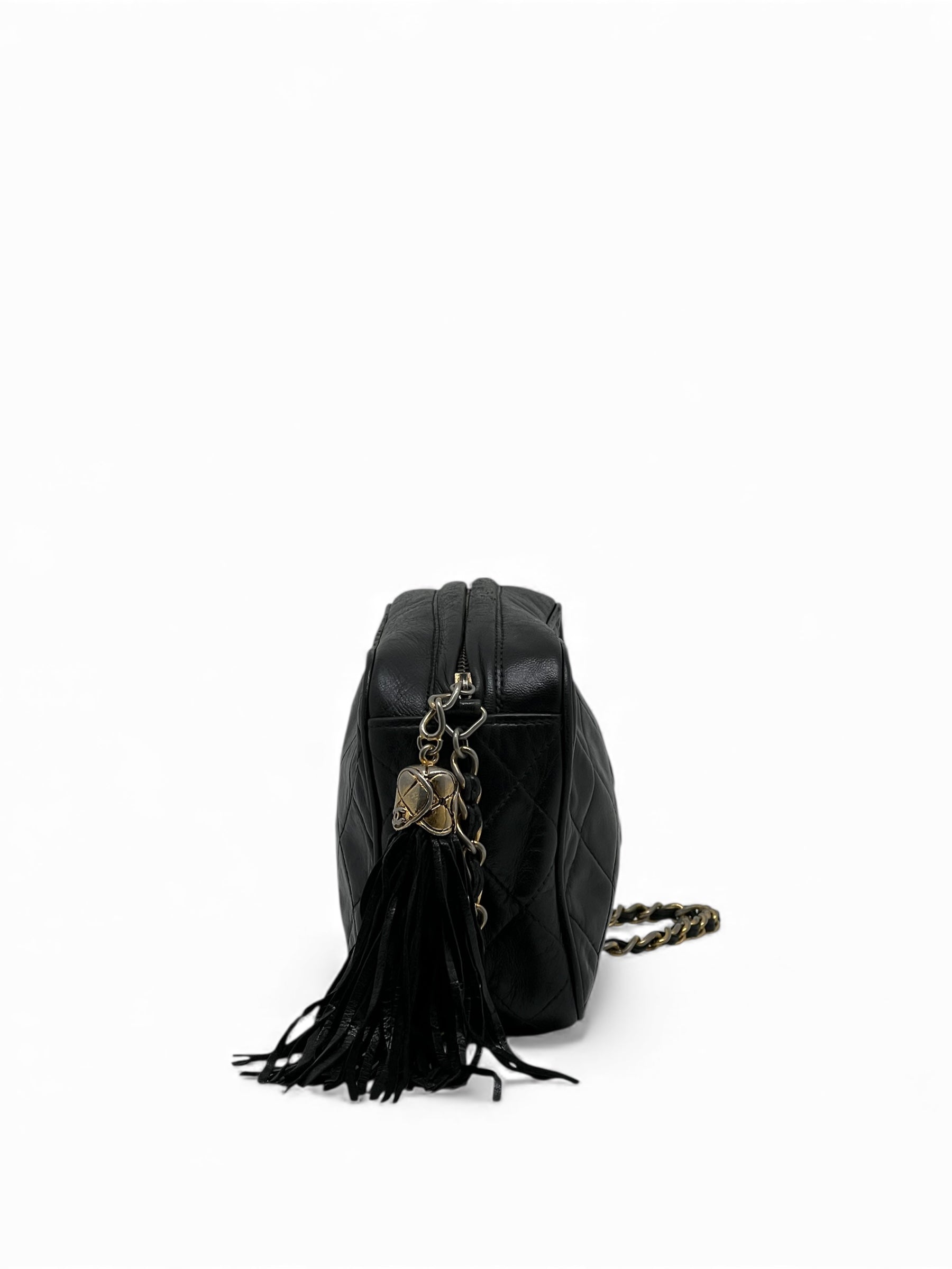 Chanel - Borsa a mano Camera in pelle nera