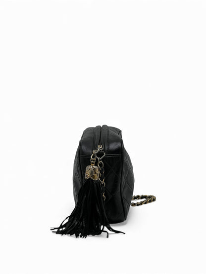 Chanel - Sac à main Caméra en cuir noir