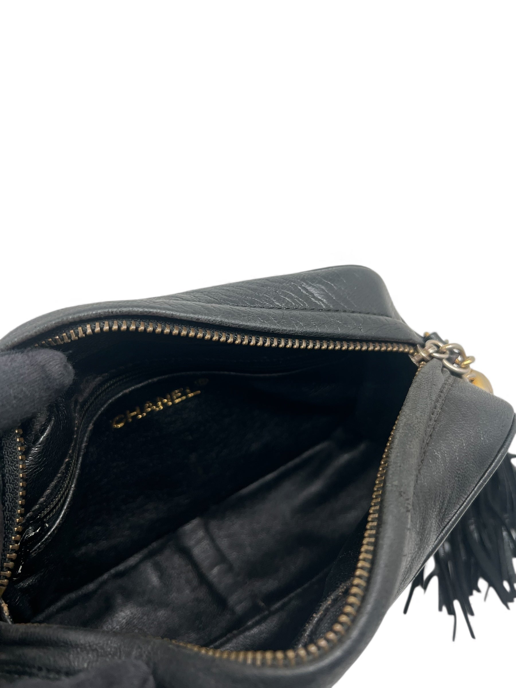 Chanel - Borsa a mano Camera in pelle nera