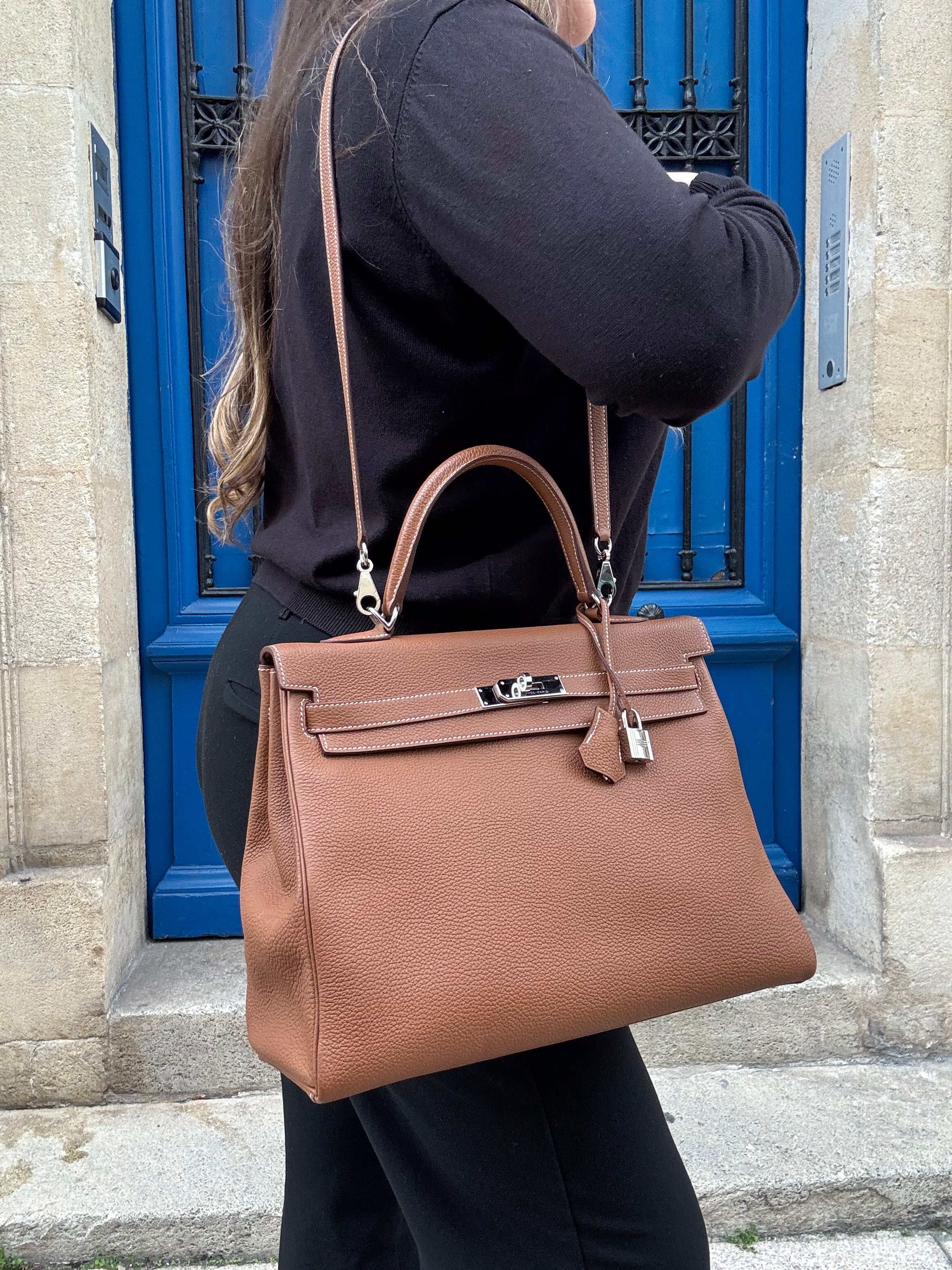 Hermès - Borsa Kelly 35 Gold Togo