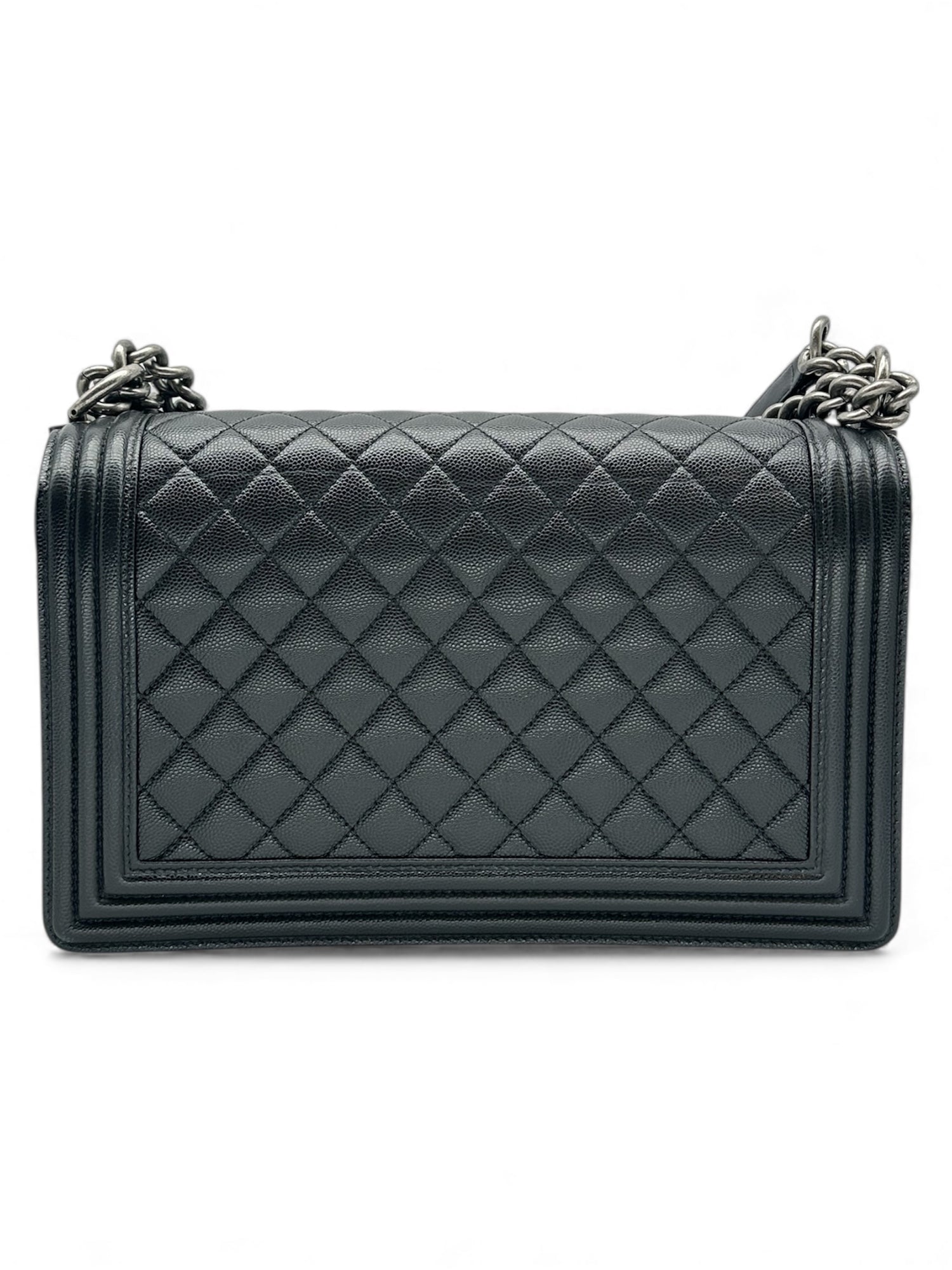 Chanel - Tasche Boy aus schwarzem Kaviarleder