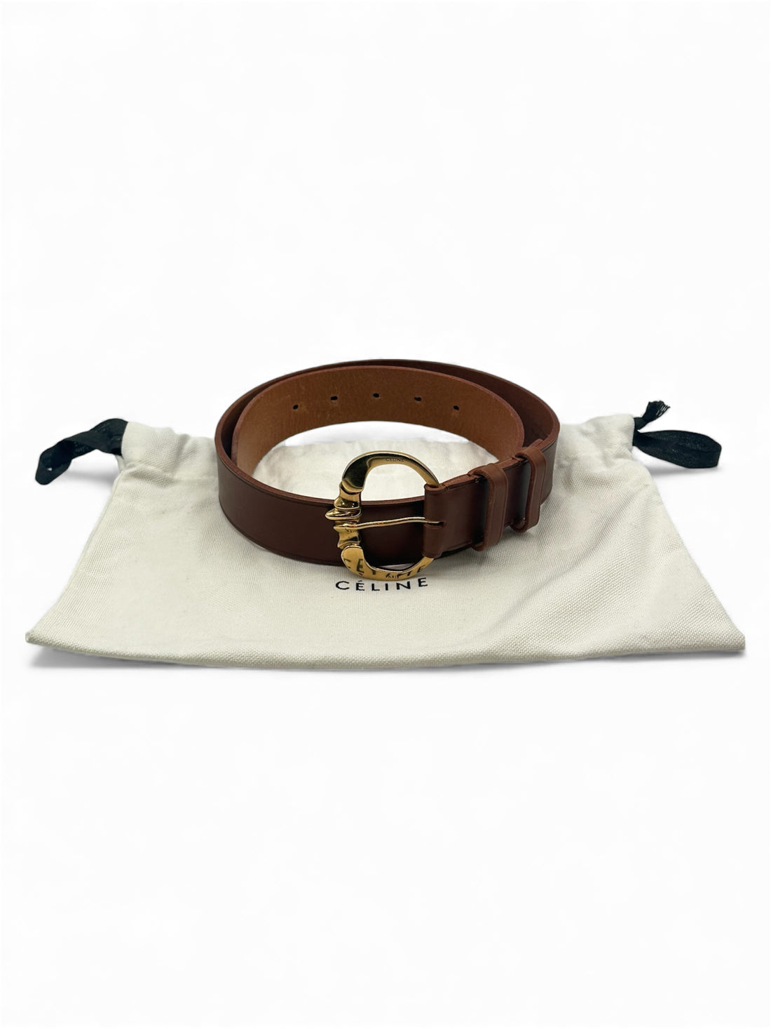 Céline - Ceinture marron boucle doré T75