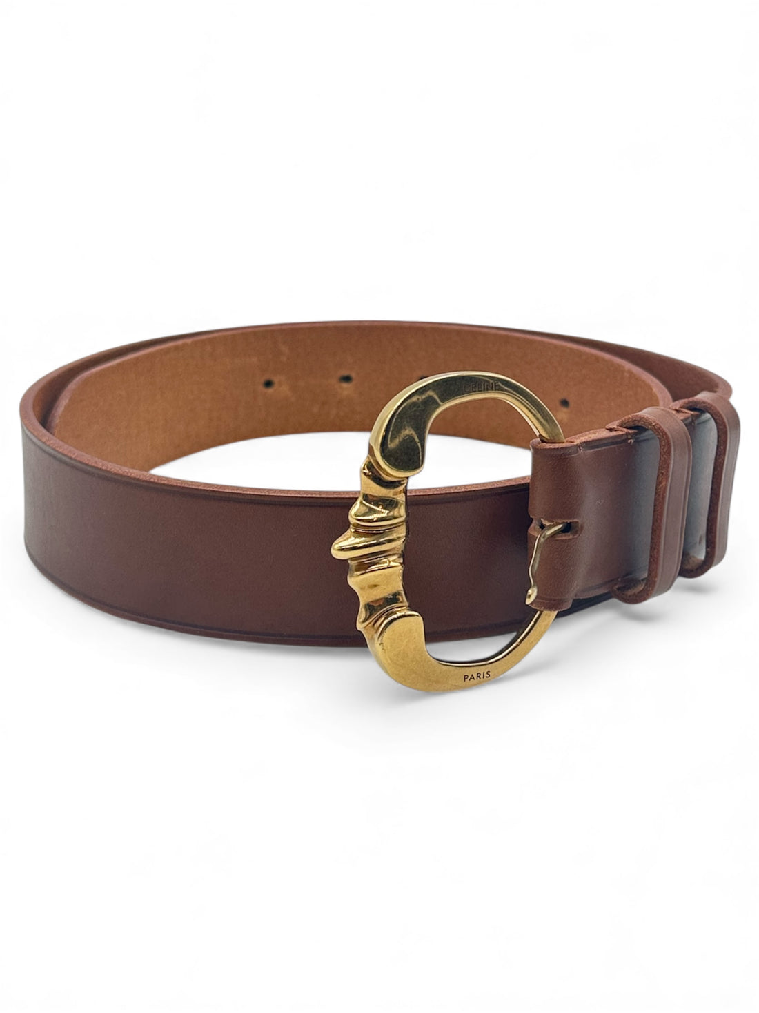 Céline - Ceinture marron boucle doré T75
