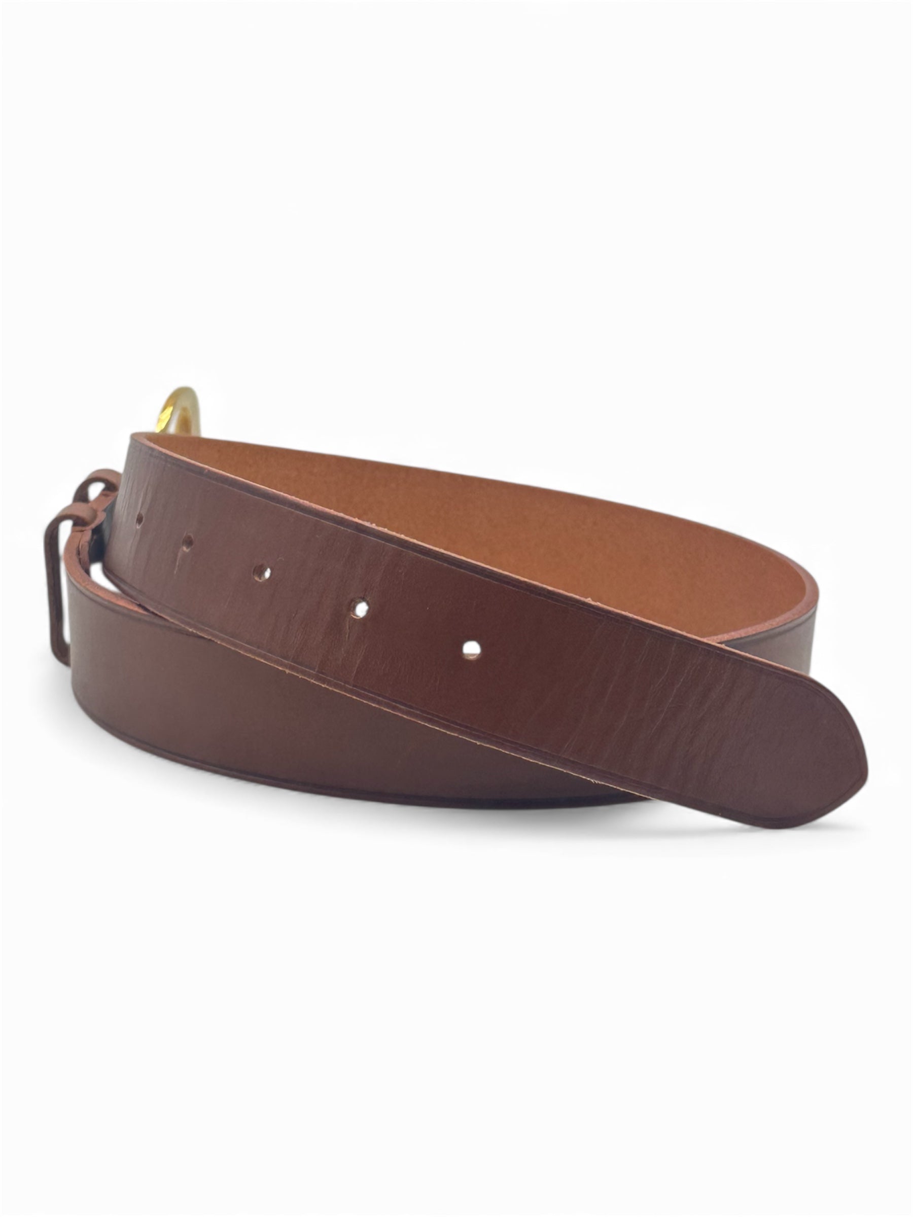 Céline - Brauner Gürtel mit goldener Schnalle T75