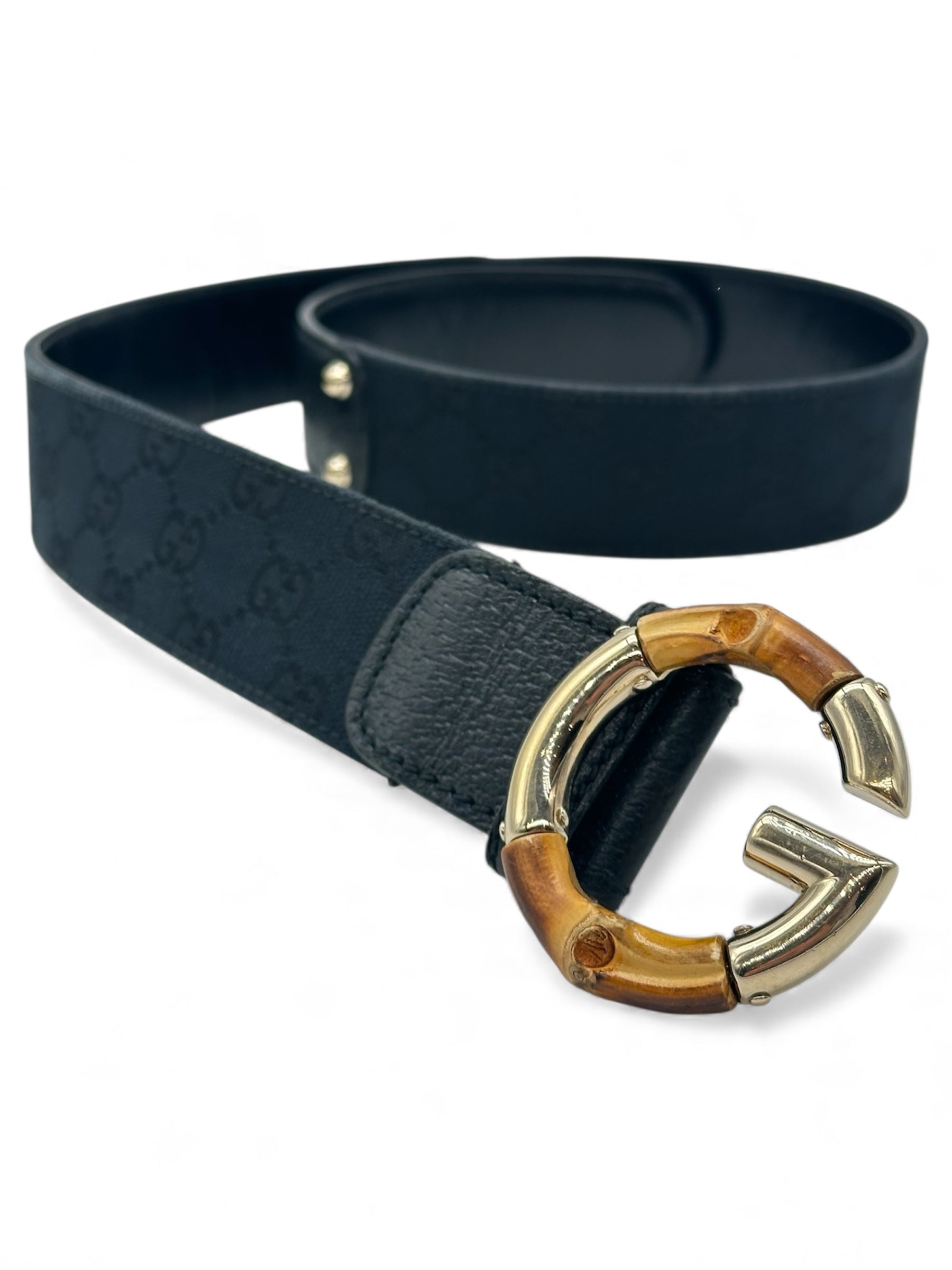 Gucci - Cintura Monogram nera T85