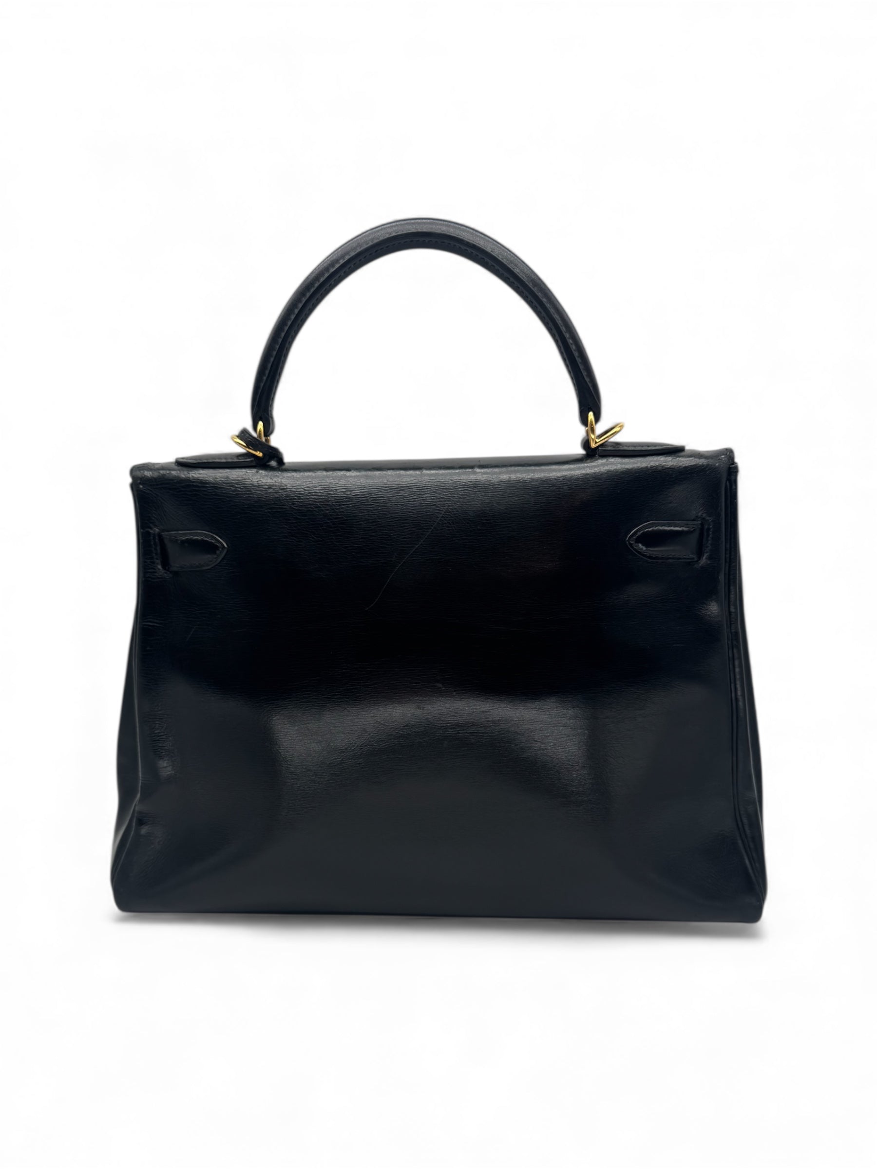 Hermès - Sac Kelly 32 noir box vintage