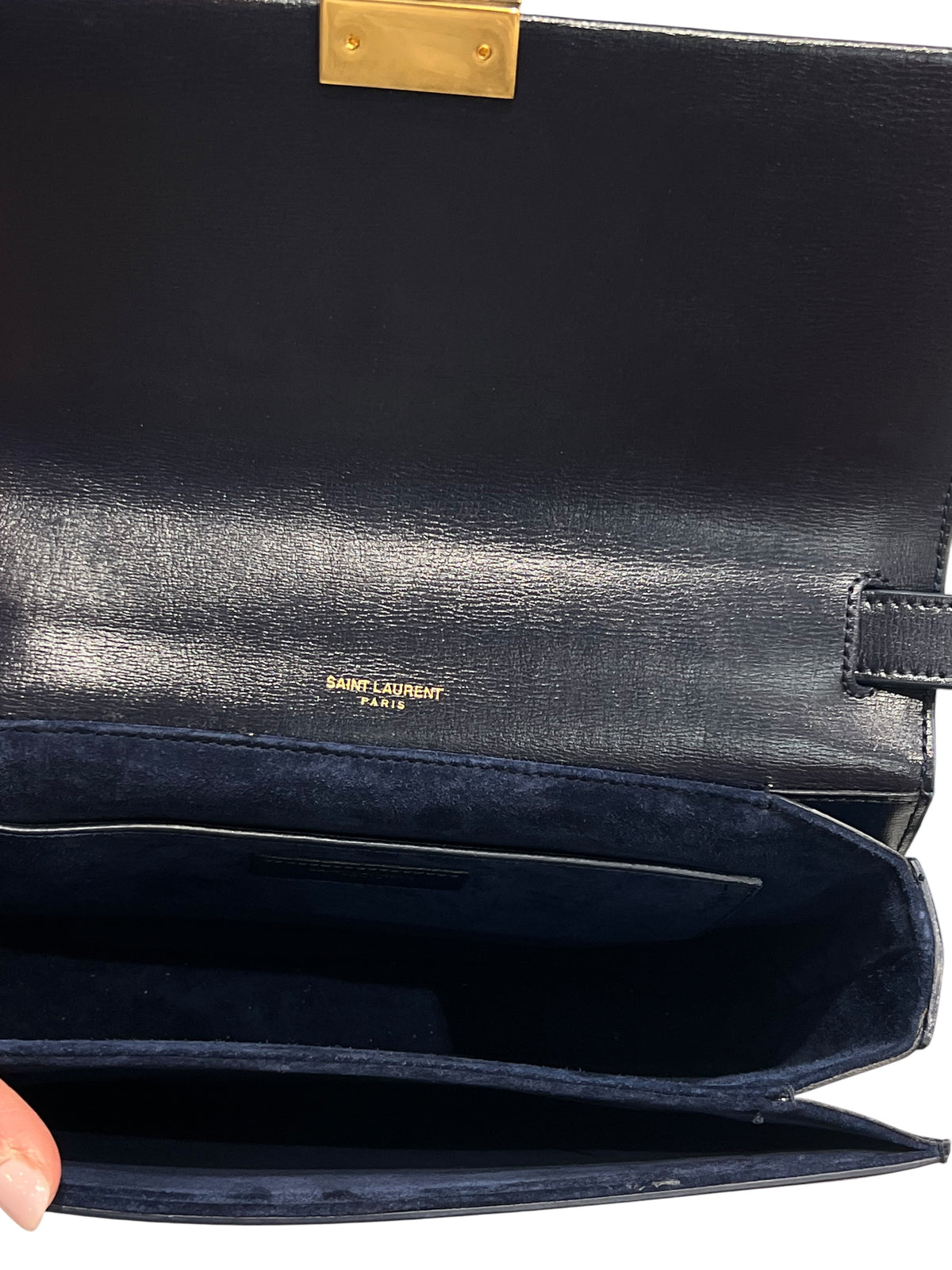 Saint Laurent - Bellechasse bag in blue two-tone material