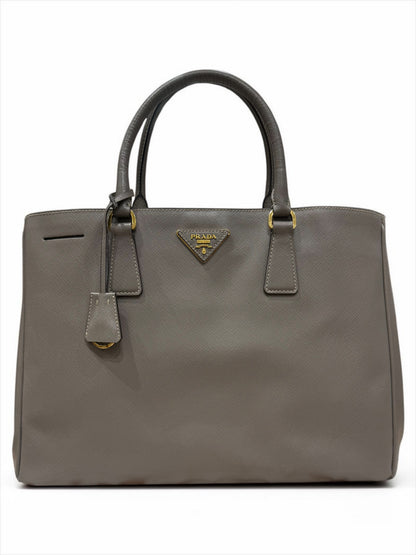Prada - Borsa Galleria GM in pelle Saffiano grigio tortora