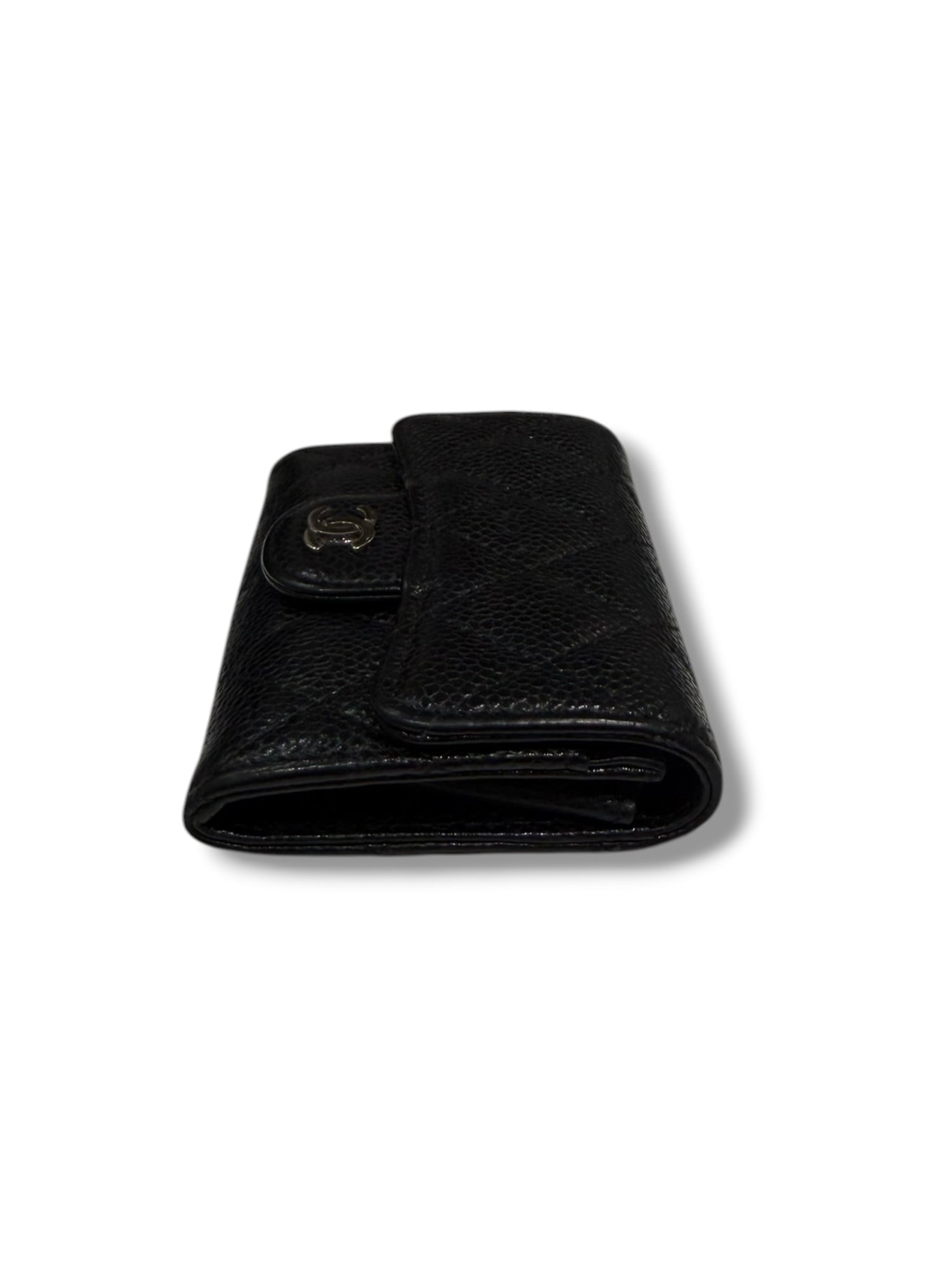 Chanel - Mini portefeuille à rabat noir