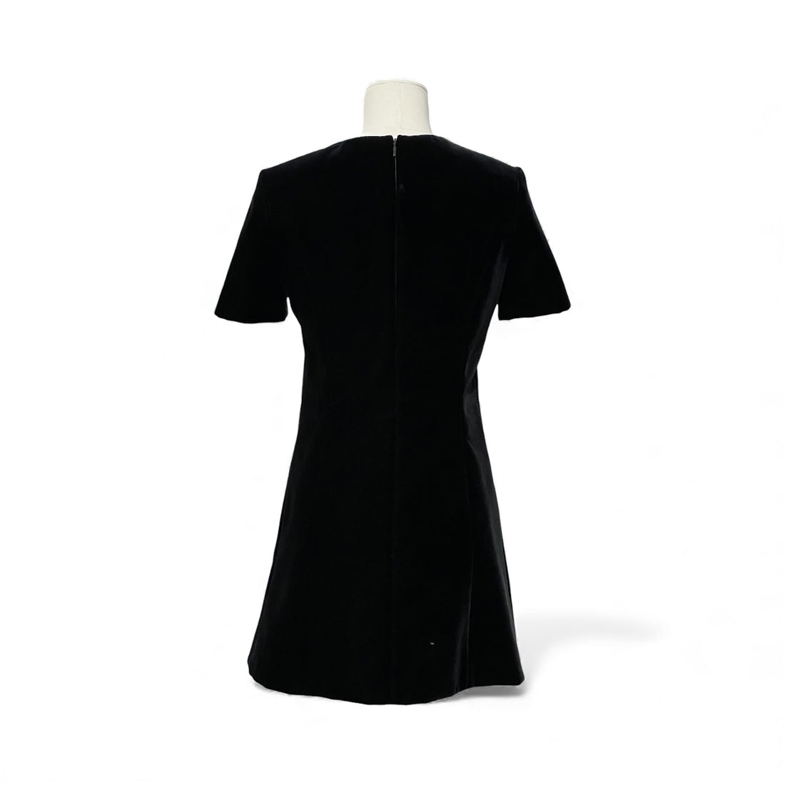 Saint Laurent - Robe en velours noir T.36