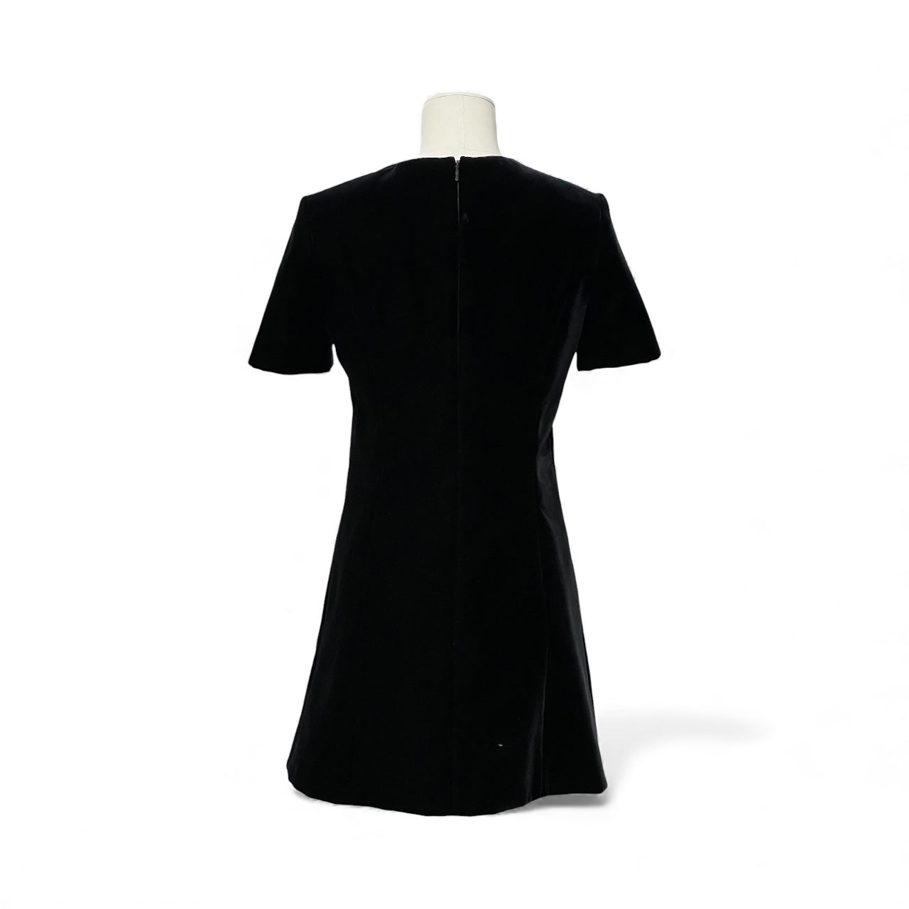 Saint Laurent - Robe en velours noir T.36