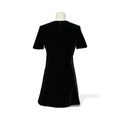 Saint Laurent - Robe en velours noir T.36