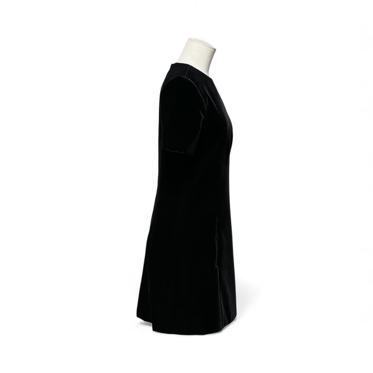 Saint Laurent - Robe en velours noir T.36