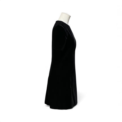 Saint Laurent - Robe en velours noir T.36