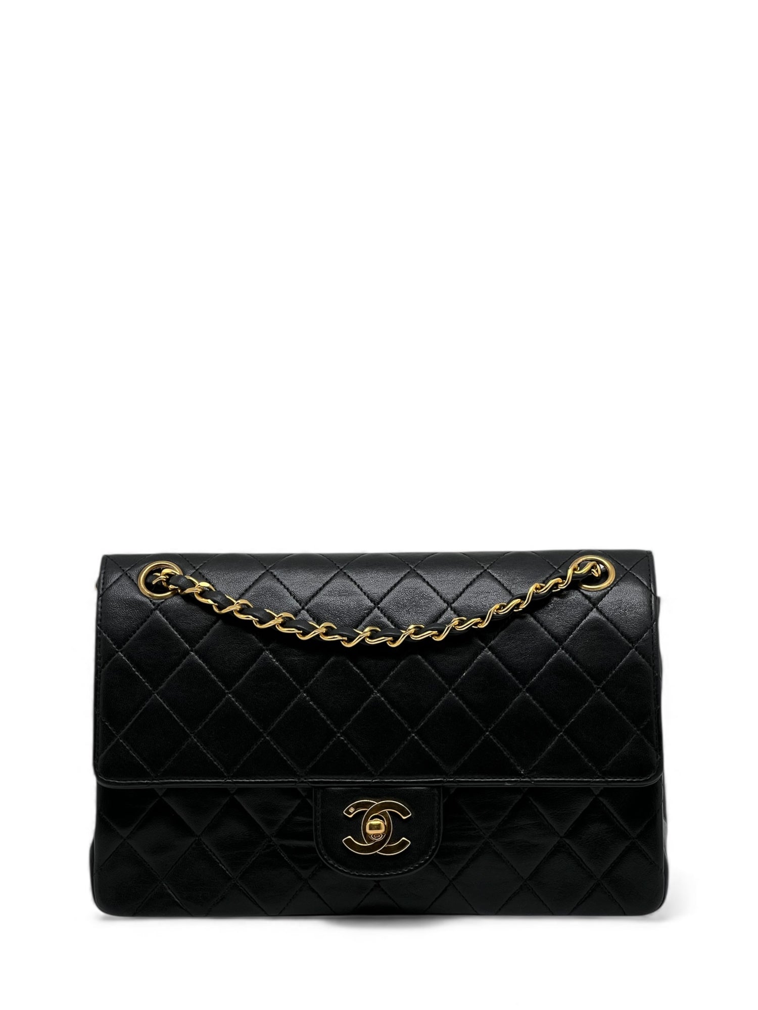 Chanel - Sac Timeless 25 double flap noir