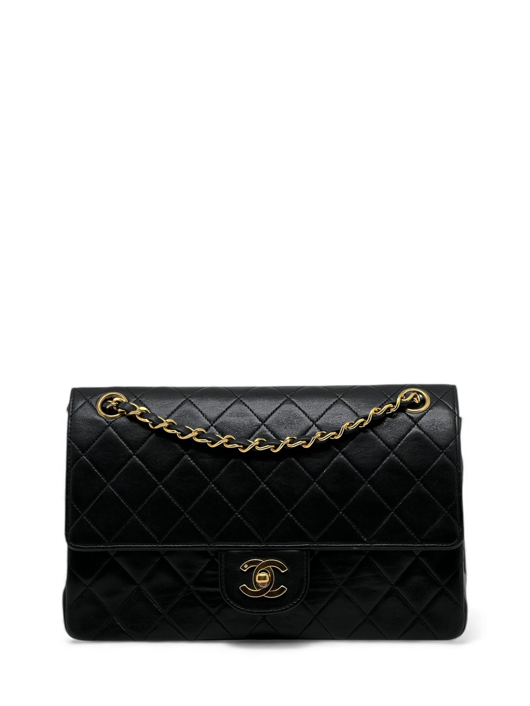 Chanel - Tasche Zeitlos 25 doppelte Klappe schwarz