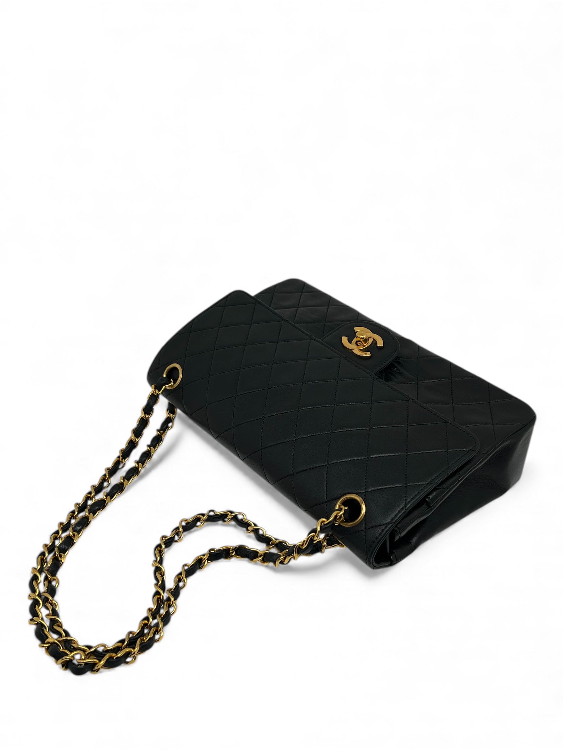 Chanel - Tasche Zeitlos 25 doppelte Klappe schwarz
