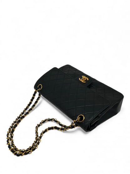Chanel - Sac Timeless 25 double flap noir
