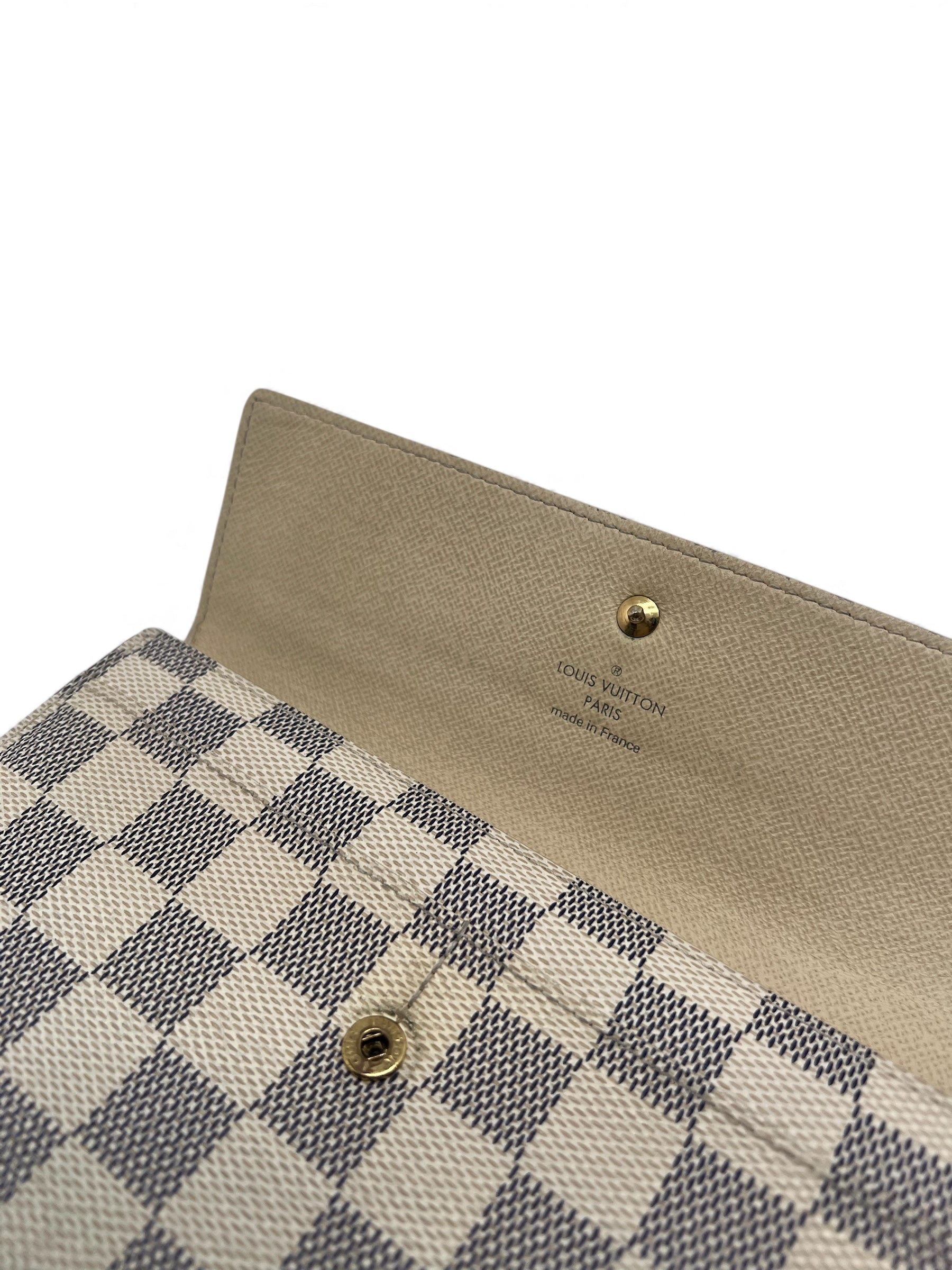 Louis Vuitton - Weiß kariertes Portemonnaie