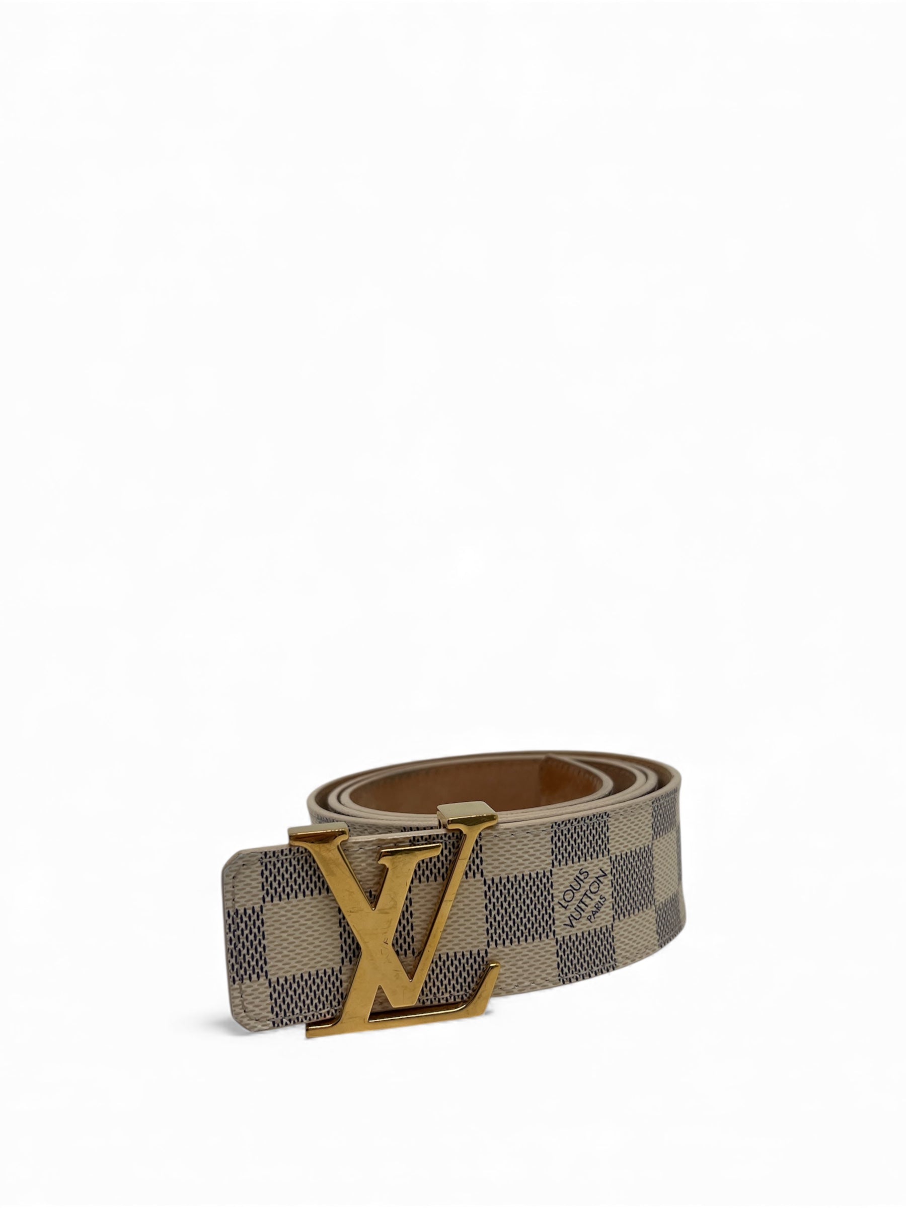 Louis Vuitton - Ledergürtel mit LV-Initialen T90