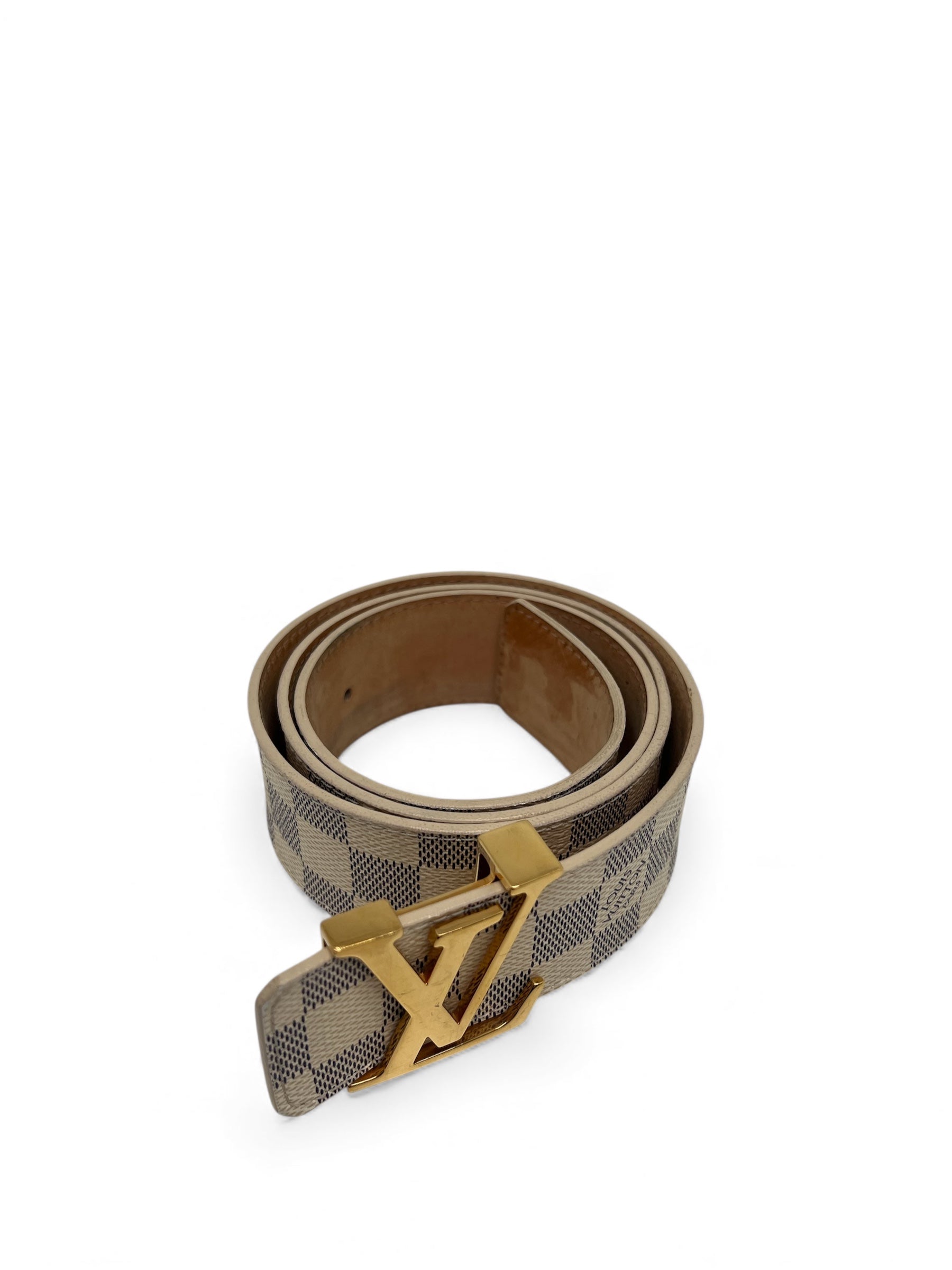 Louis Vuitton - Ledergürtel mit LV-Initialen T90