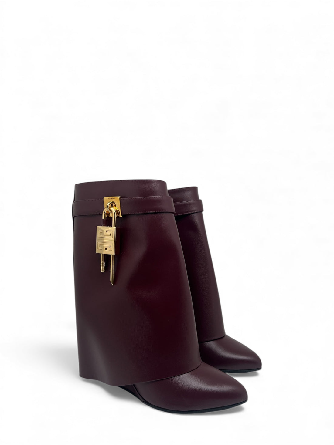 Givenchy - Boots en cuir Shark Bordeaux T40