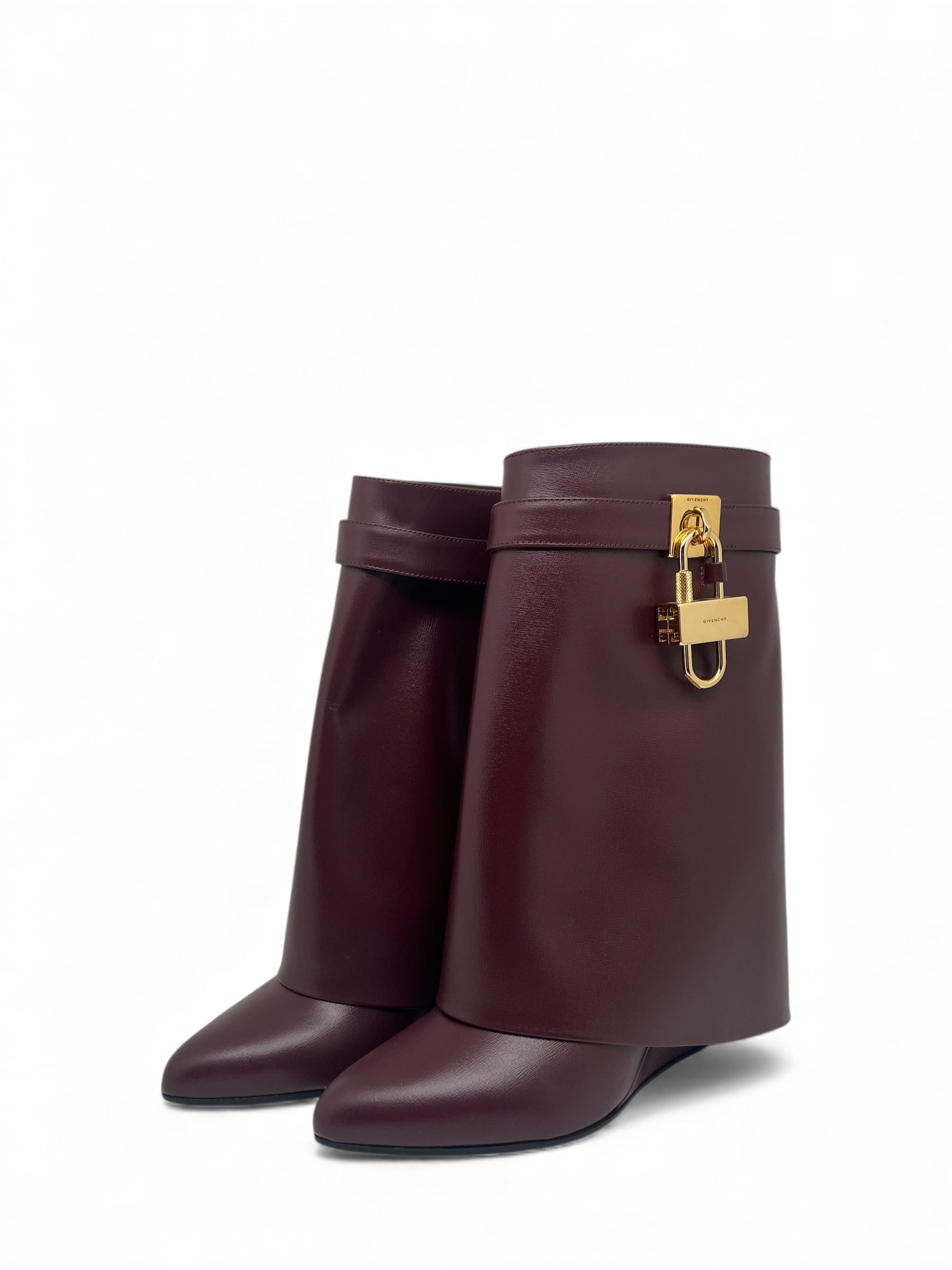 Givenchy - Boots en cuir Shark Bordeaux T40