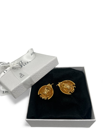 Christian Dior - Boucles d’oreilles à clip en forme de coccinelle ornée de bijoux
