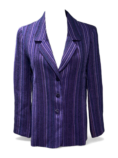 Chanel - Veste en tweed violette melangé T38