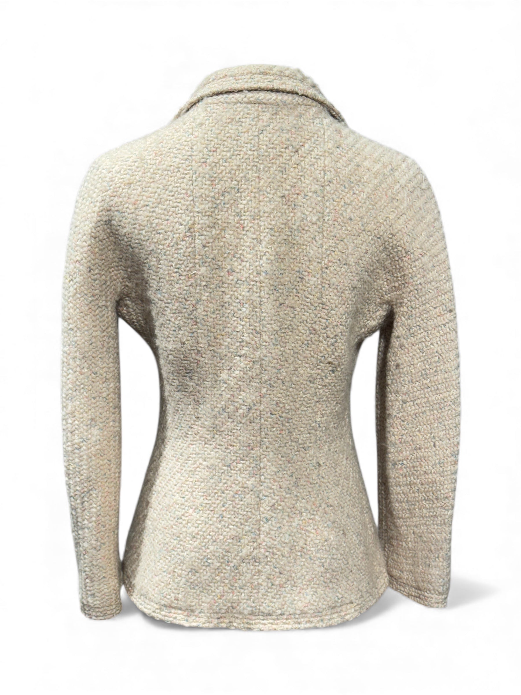 Chanel - Veste en tweed beige T36