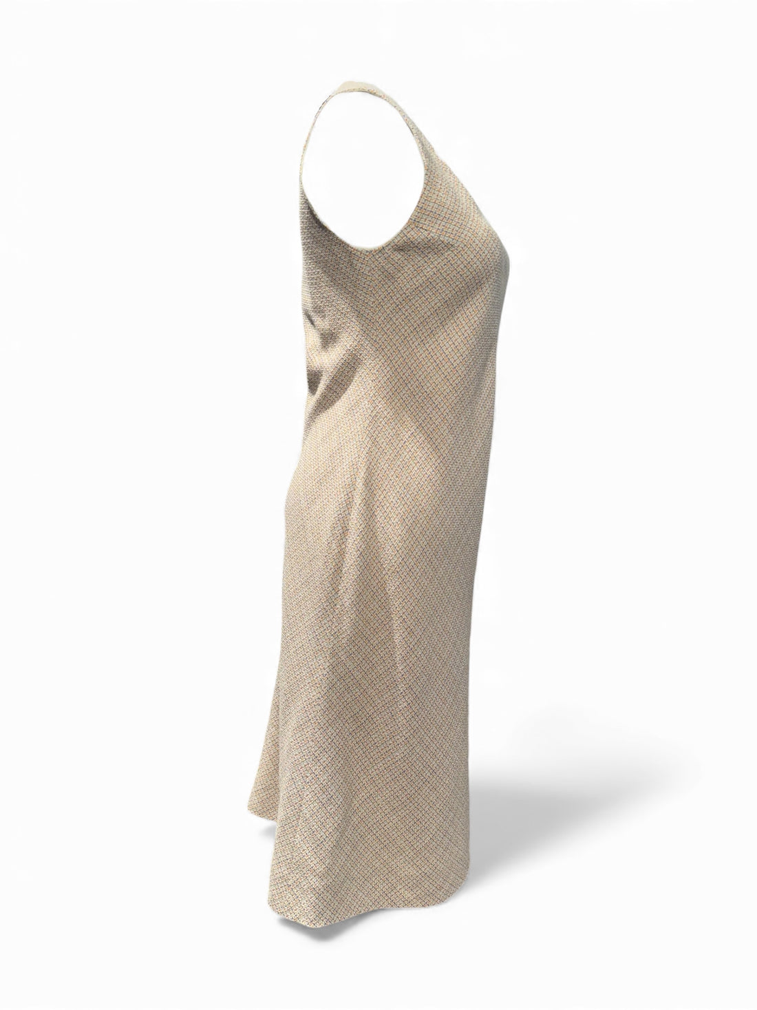 Chanel - Robe sans manches prince de galle beige et marron T38