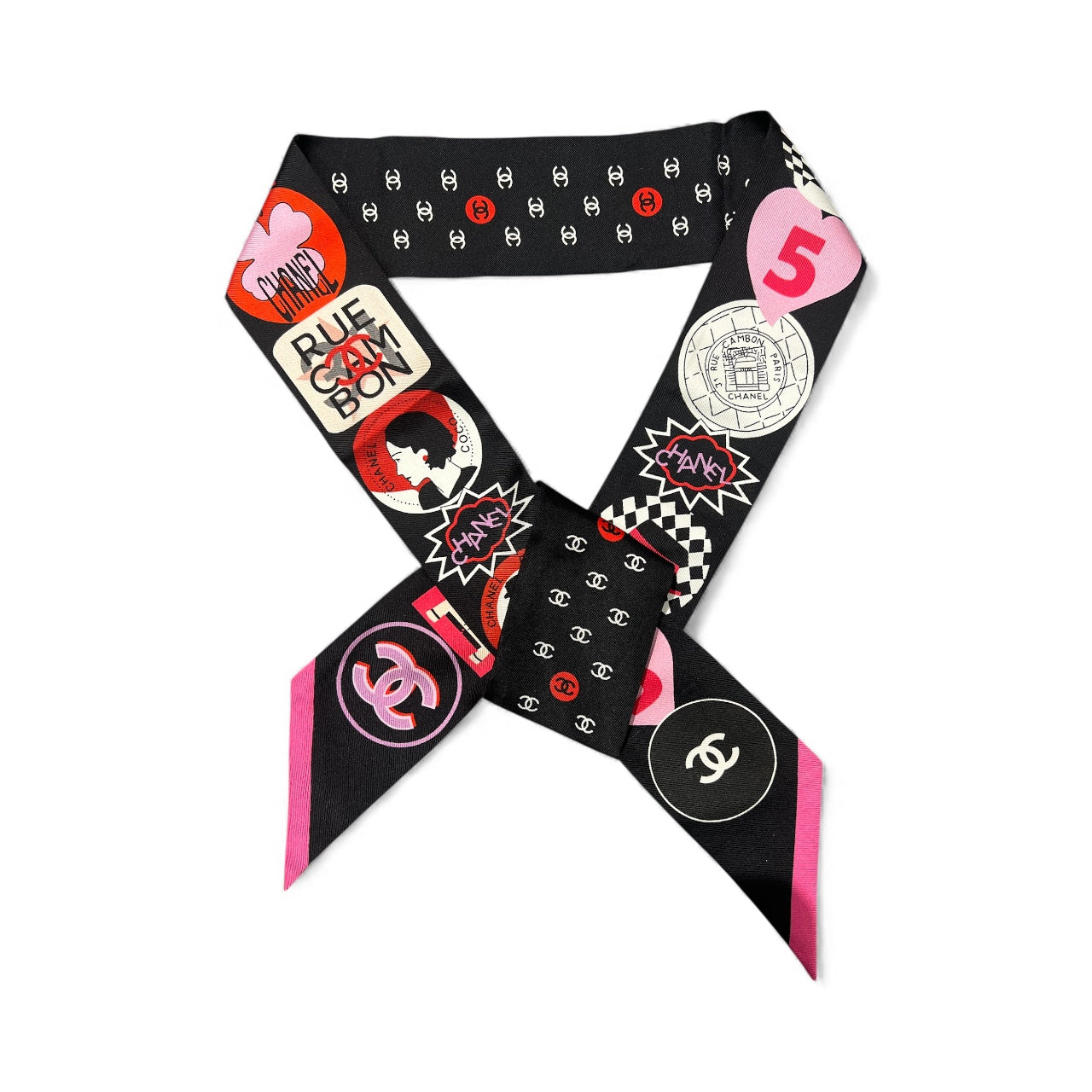 Chanel - Slim Bandeau Noir/Rose