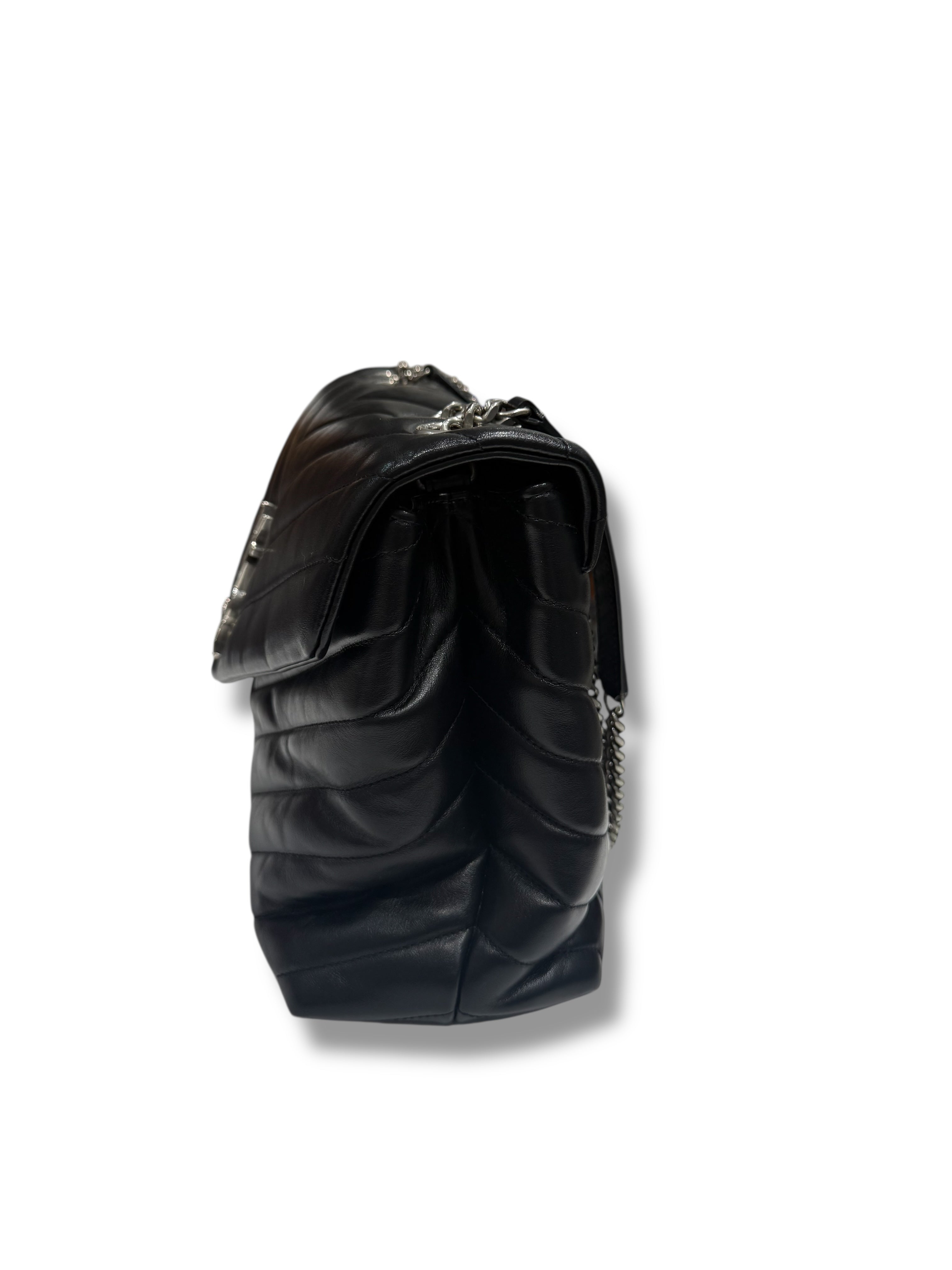 YSL - Sac Loulou cuir noir GM